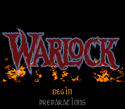 Warlock (Japan) Title Screen